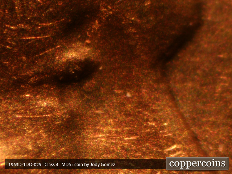 1963 Lincoln cent obverse, CopperCoins die 1963D•1DO•025.
