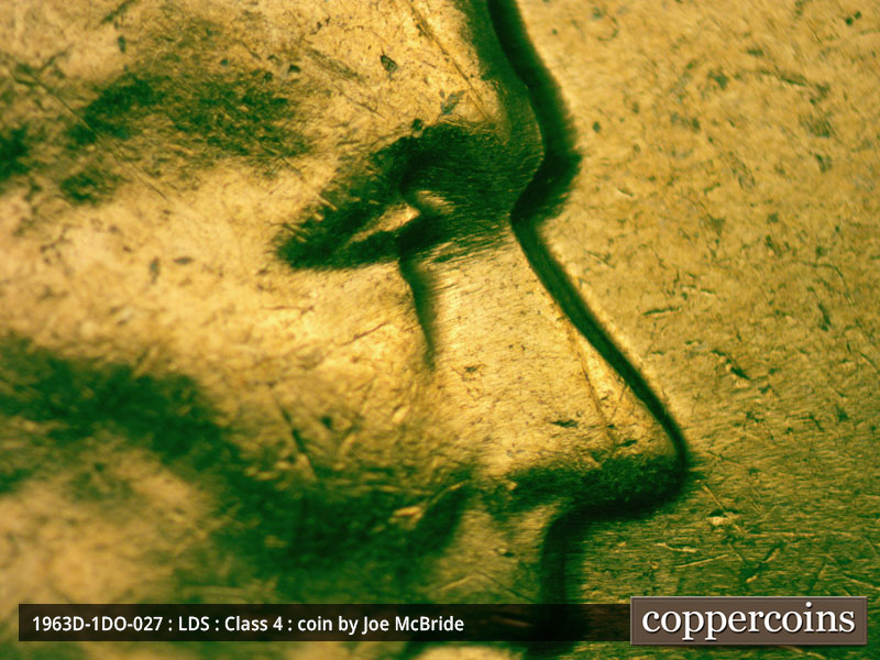 Die-stage C marker on 1963D•1DO•027 (1963 Doubled Die Obverse).