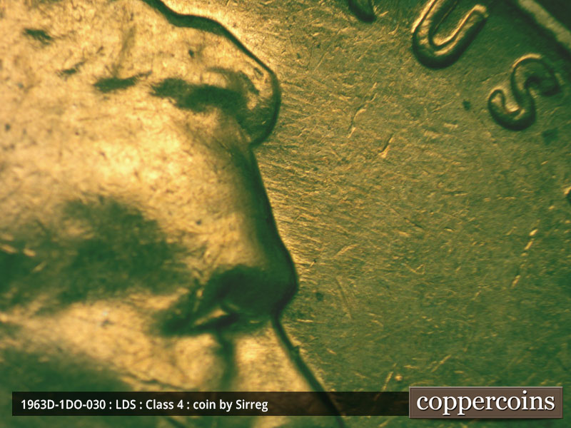 Die-stage C marker on 1963D•1DO•030 (1963 Doubled Die Obverse).