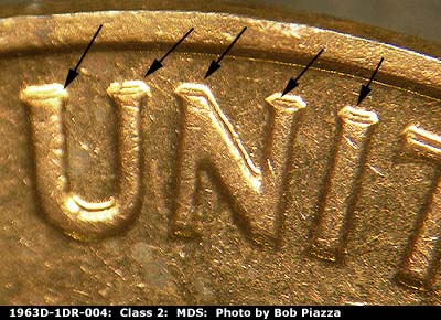 1963 Lincoln cent obverse, CopperCoins die 1963D•1DR•004.