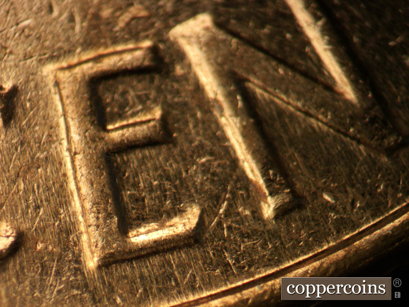 Die-stage C marker on 1963D•1DR•006 (1963 Doubled Die Reverse).