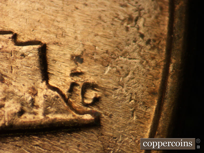 Die-stage C marker on 1963D•1DR•006 (1963 Doubled Die Reverse).