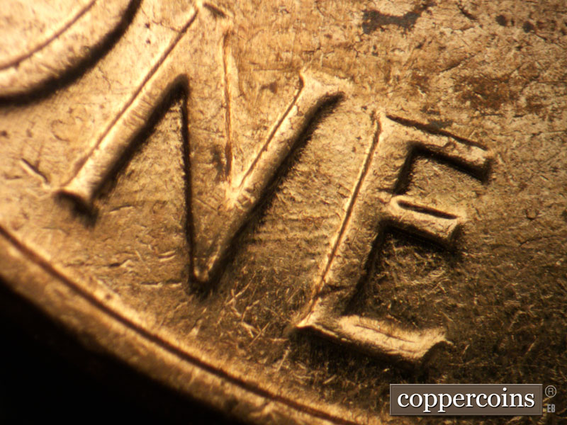 Die-stage C marker on 1963D•1DR•006 (1963 Doubled Die Reverse).