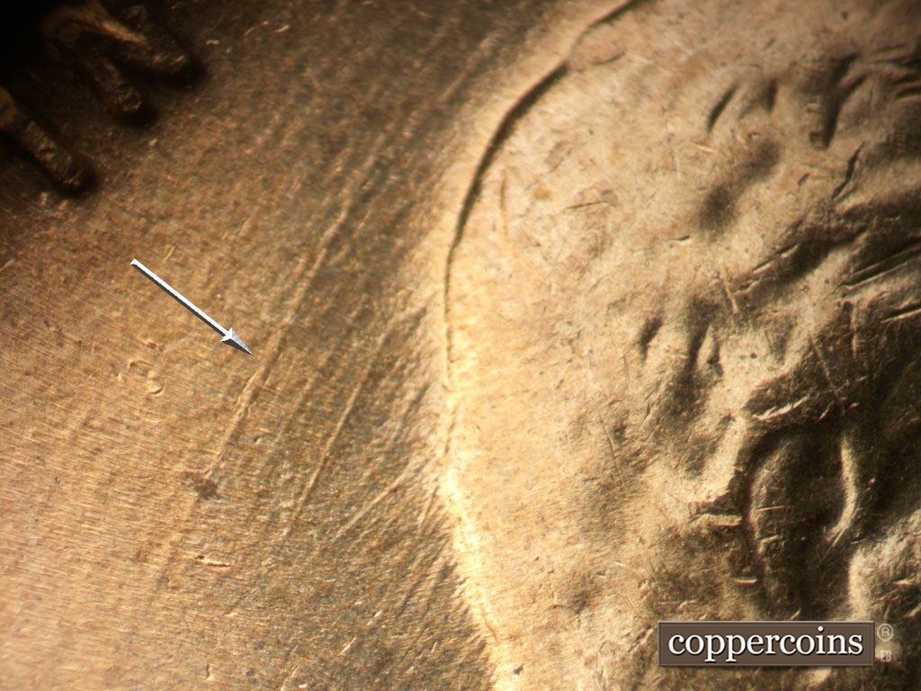 Die-stage C marker on 1963D•1MM•003 (1963 Repunched Mint Mark).