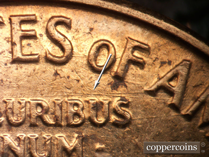Die-stage B marker on 1963D•1MM•008 (1963 Repunched Mint Mark).