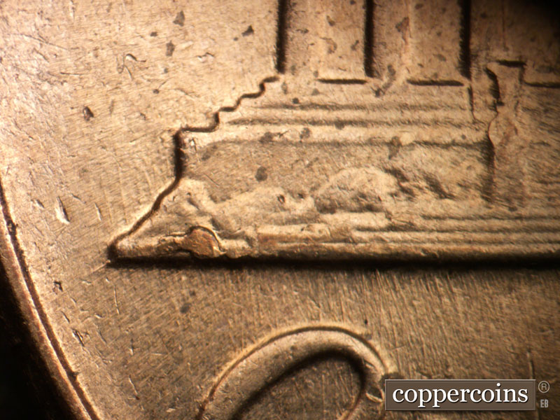 Die-stage C marker on 1963D•1MM•008 (1963 Repunched Mint Mark).