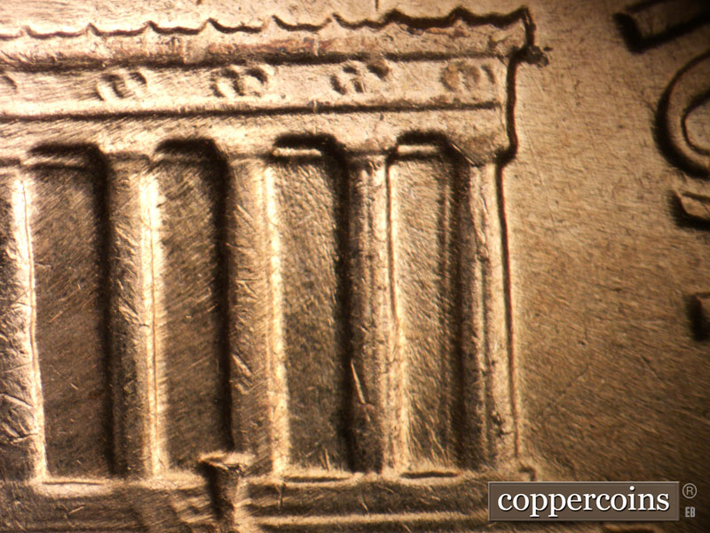 Die-stage C marker on 1963D•1MM•008 (1963 Repunched Mint Mark).