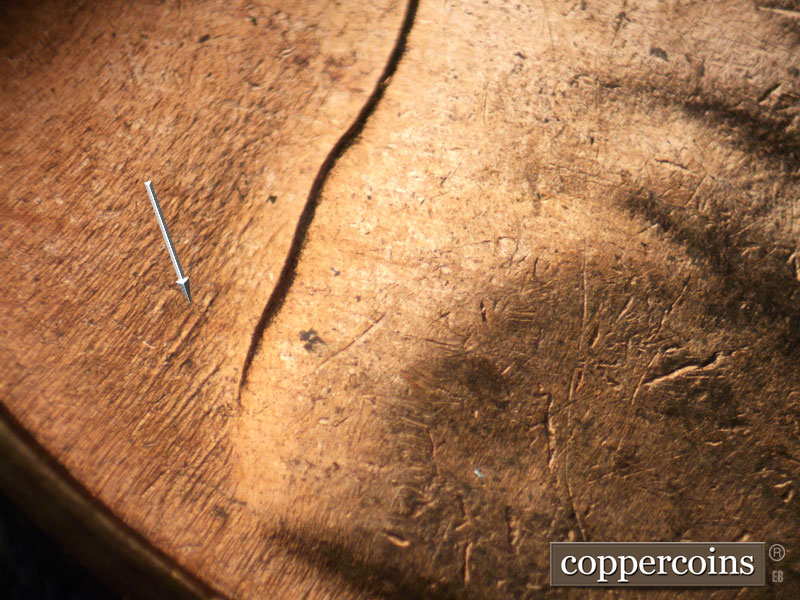 Die-stage B marker on 1963D•1MM•014 (1963 Repunched Mint Mark).