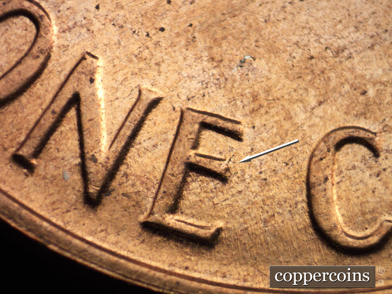 Die-stage C marker on 1963D•1MM•014 (1963 Repunched Mint Mark).