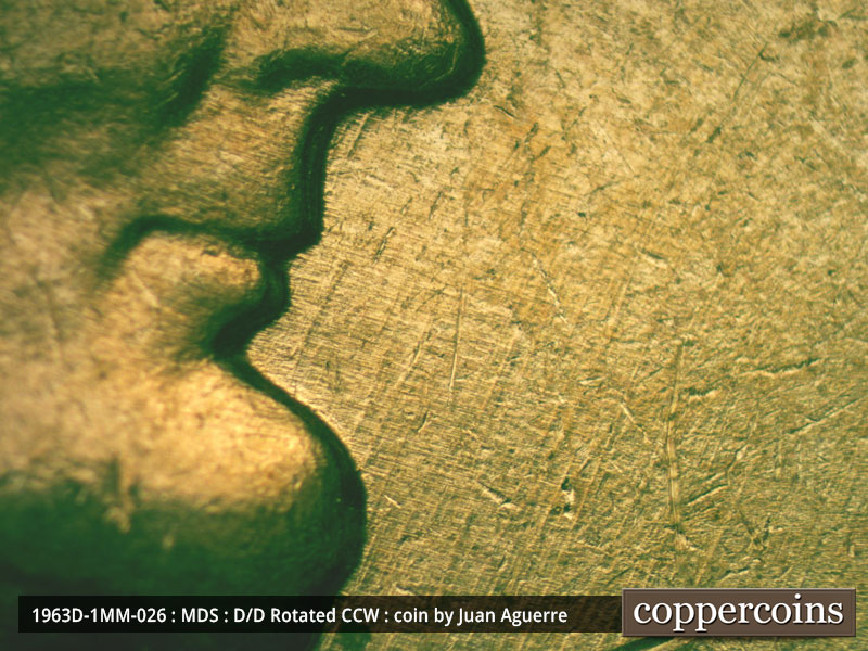 Die-stage B marker on 1963D•1MM•026 (1963 Repunched Mint Mark).