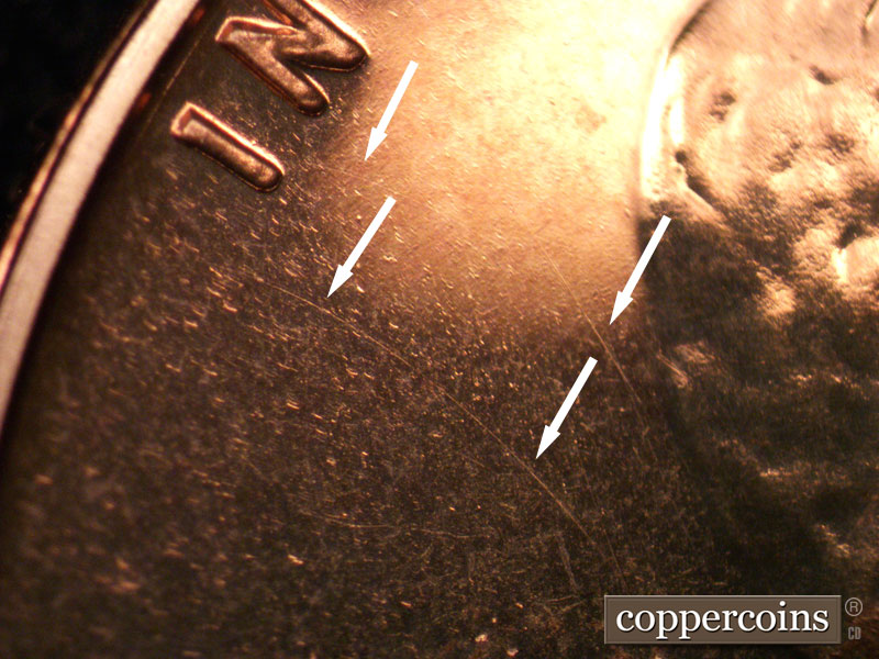 Die-stage B marker on 1963P•1DO•026P (1963 Doubled Die Obverse).