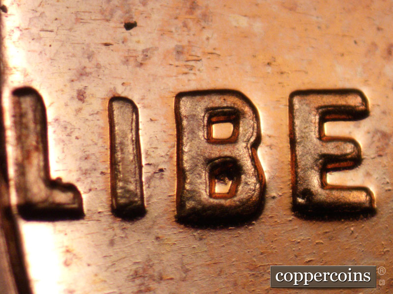 1963 Lincoln cent obverse proof, CopperCoins die 1963P•1DO•027P.