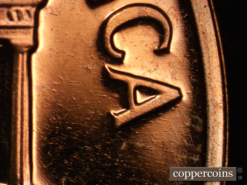 Die-stage B marker on 1963P•1DO•027P (1963 Doubled Die Obverse).