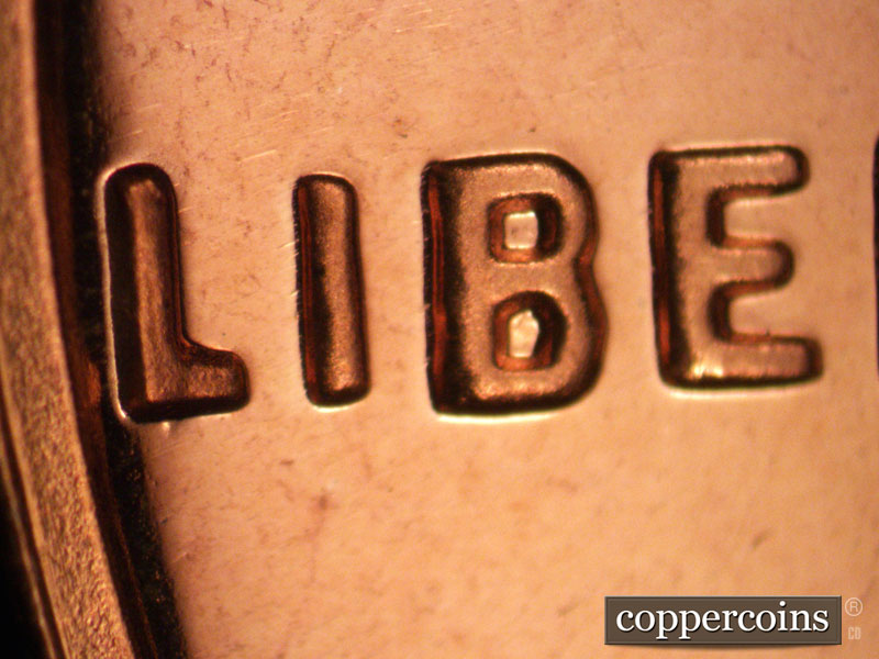 1963 Lincoln cent obverse proof, CopperCoins die 1963P•1DO•028P.