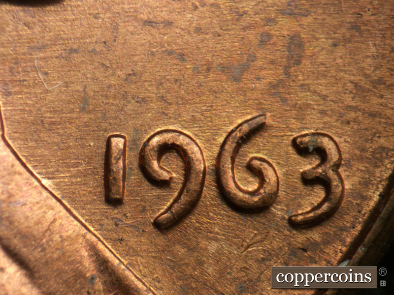 Die-stage C marker on 1963P•1DO•030 (1963 Doubled Die Obverse).