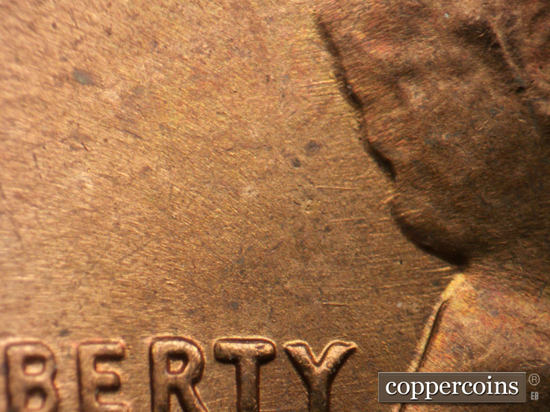 Die-stage C marker on 1963P•1DO•030 (1963 Doubled Die Obverse).