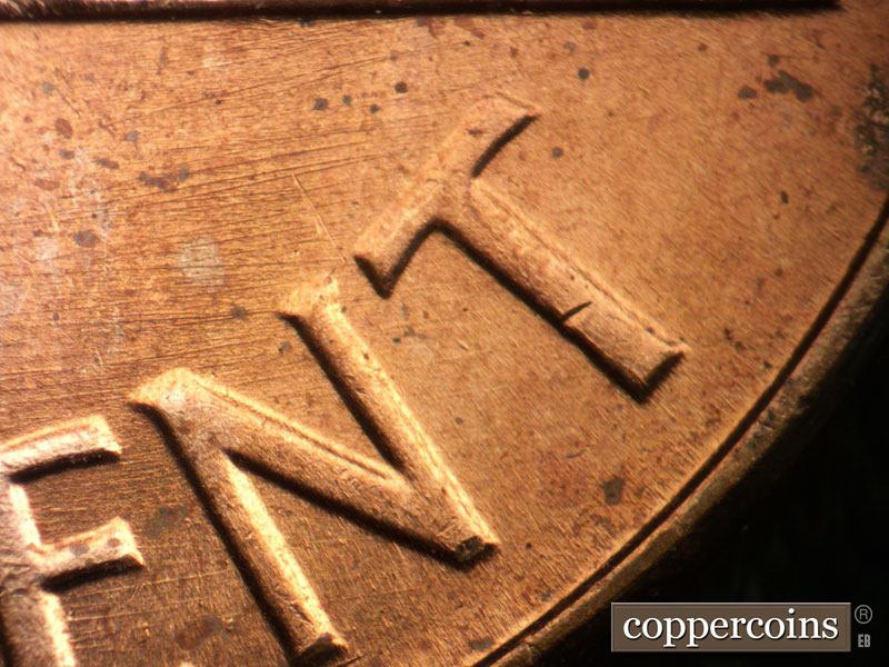 Die-stage B marker on 1963P•1DO•037 (1963 Doubled Die Obverse).