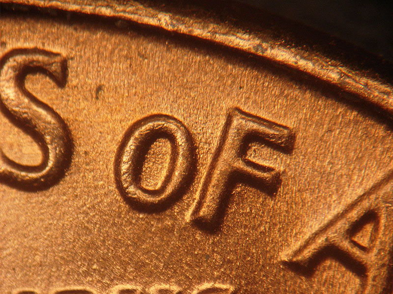 1964 Lincoln cent obverse, CopperCoins die 1964D•1DR•012.