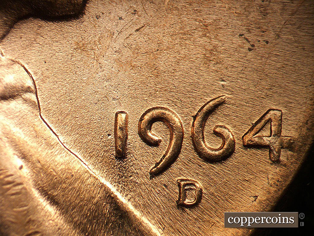 Die-stage C marker on 1964D•1MM•005 showing Date for reference.