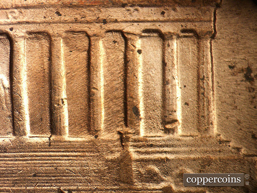 Die-stage C marker on 1964D•1MM•005 showing Die clash in bays 8 and 9.