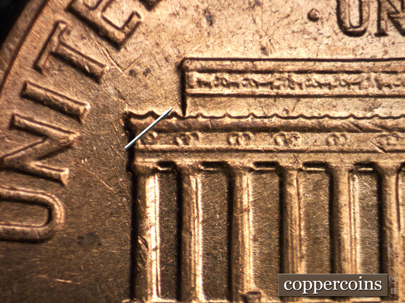 Die-stage B marker on 1964D•1MM•013 (1964 Repunched Mint Mark).