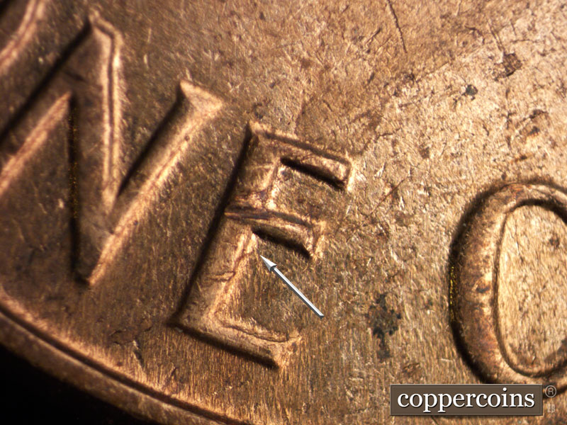 Die-stage B marker on 1964D•1MM•013 (1964 Repunched Mint Mark).