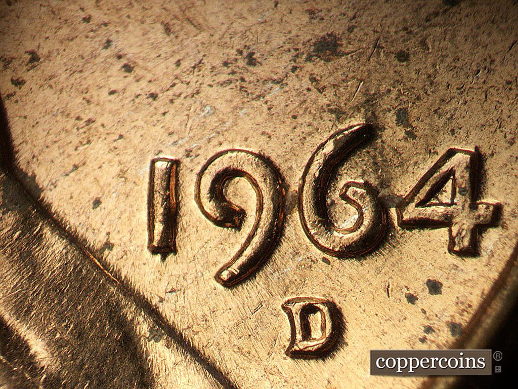 Die-stage B marker on 1964D•1MM•014 showing Date for reference.