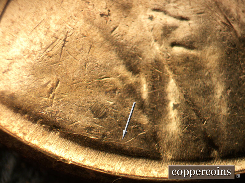 Die-stage C marker on 1964D•1MM•018 (1964 Repunched Mint Mark).