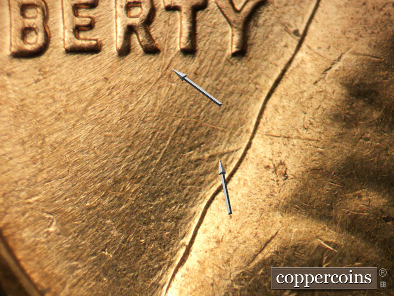 Die-stage C marker on 1964D•1MM•018 (1964 Repunched Mint Mark).