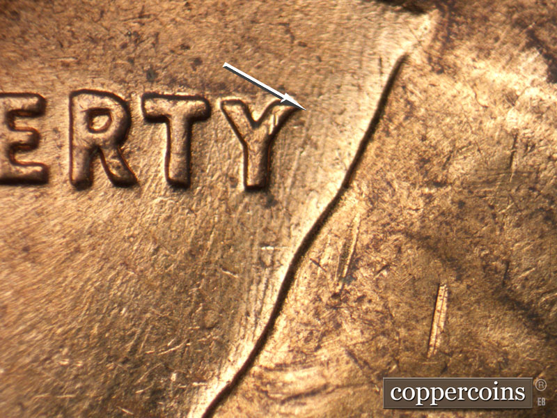 Die-stage C marker on 1964D•1MM•022 (1964 Repunched Mint Mark).