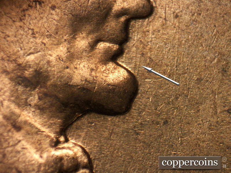 Die-stage C marker on 1964D•1MM•022 (1964 Repunched Mint Mark).