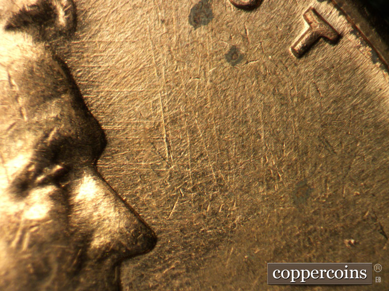 Die-stage B marker on 1964D•1MM•025 (1964 Repunched Mint Mark).