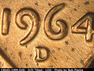 Die-stage C marker on 1964D•1MM•028 (1964 Repunched Mint Mark).