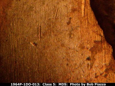 Die-stage B marker on 1964P•1DO•013 (1964 Doubled Die Obverse).