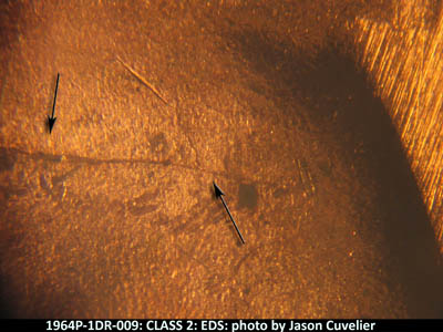 Die-stage A marker on 1964P•1DR•009 (1964 Doubled Die Reverse).