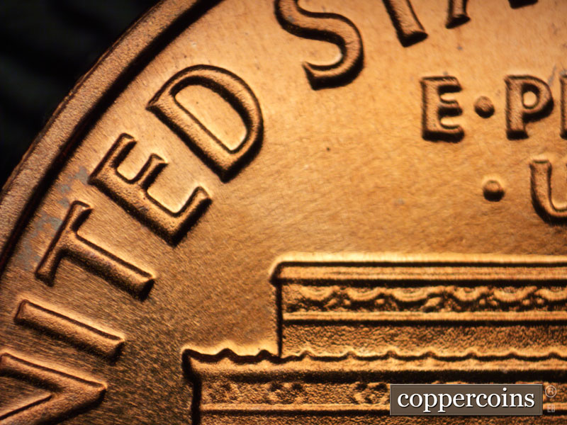 Die-stage B marker on 1964P•1DR•018P (1964 Doubled Die Reverse).