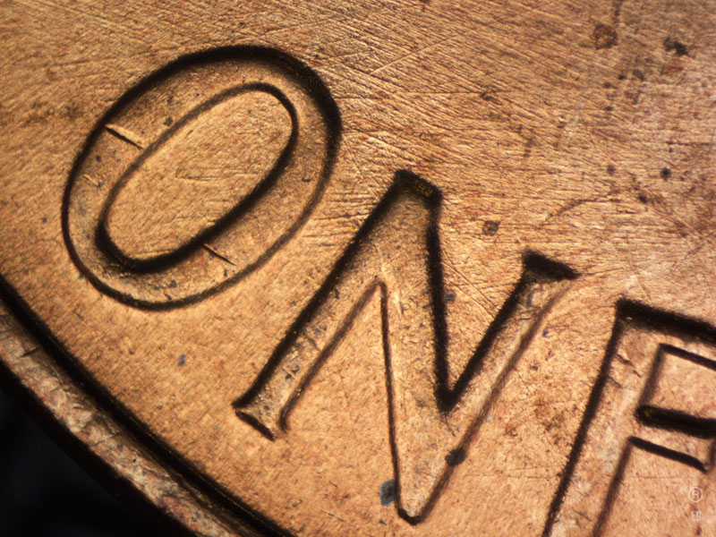 1964 Lincoln cent obverse, CopperCoins die 1964P•1DR•025.