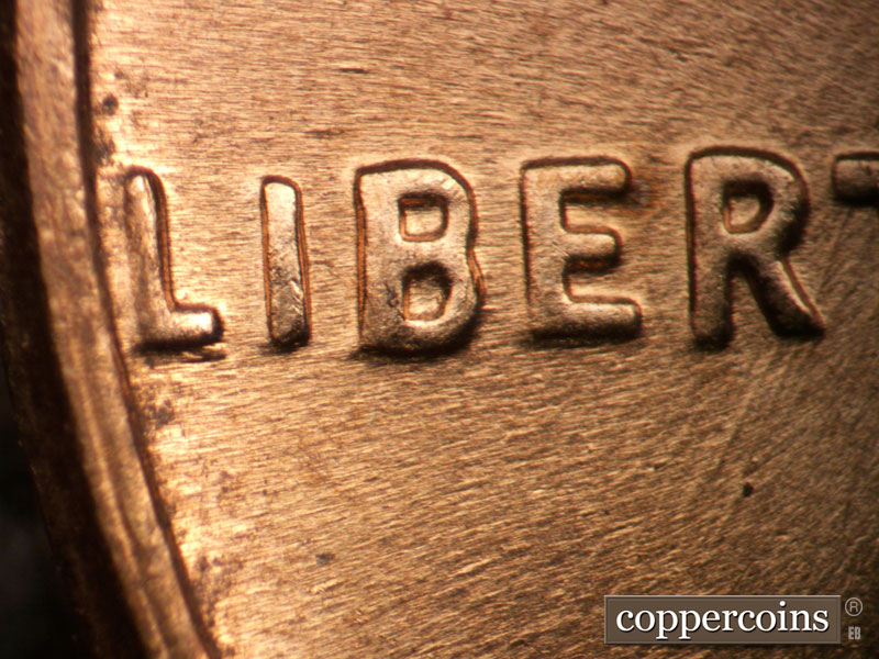 1966 Lincoln cent obverse, CopperCoins die 1966P•1DO•002.