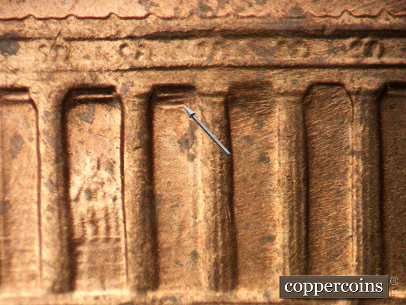 1967 Lincoln cent obverse, CopperCoins die 1967P•1DR•003.