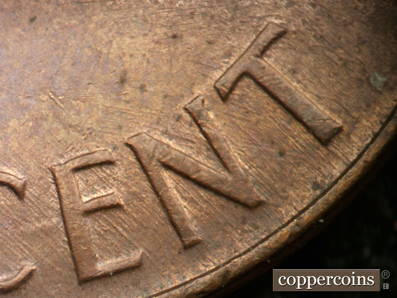 Die-stage B marker on 1968D•1MM•012 (1968 Repunched Mint Mark).