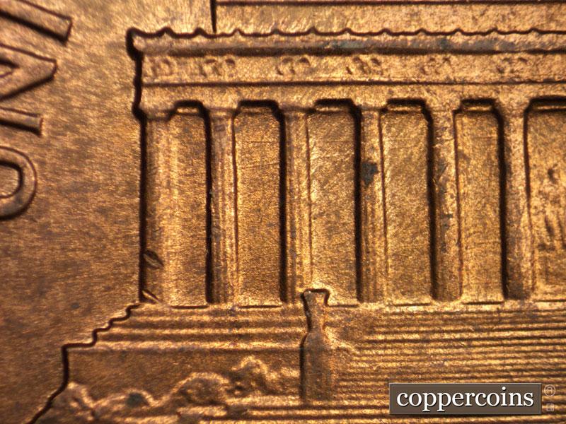 Die-stage B marker on 1968S•1DO•009 (1968 Doubled Die Obverse).