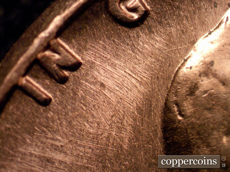 Die-stage B marker on 1968S•1DO•010 (1968 Doubled Die Obverse).