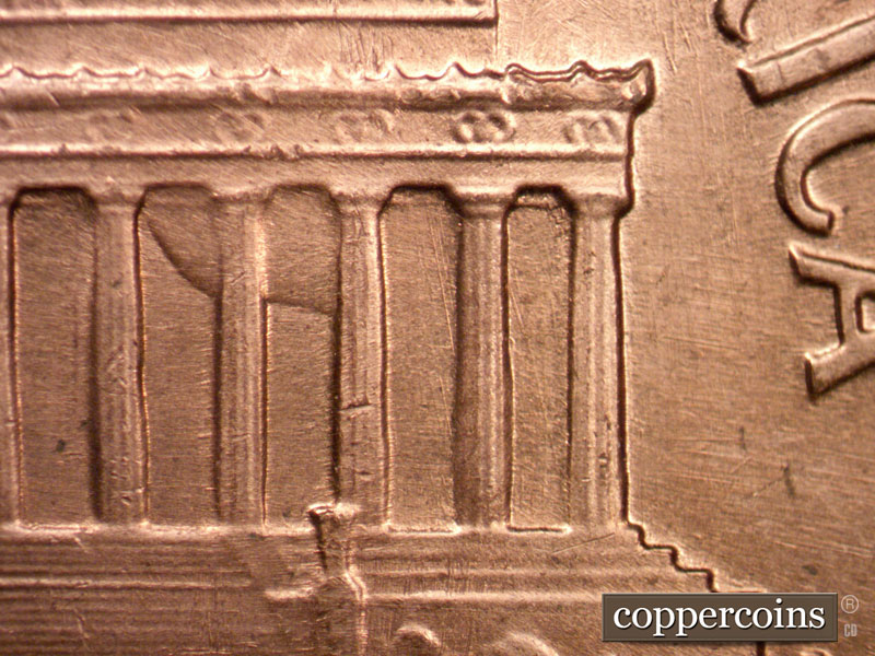 Die-stage B marker on 1968S•1DO•010 (1968 Doubled Die Obverse).