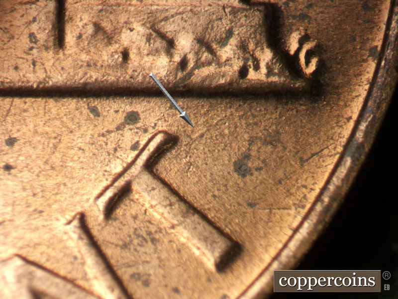Die-stage C marker on 1969D•1MM•016 (1969 Repunched Mint Mark).