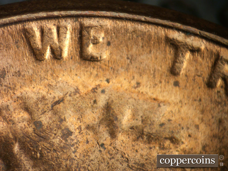 Die-stage C marker on 1970D•1DO•011 (1970 Doubled Die Obverse).