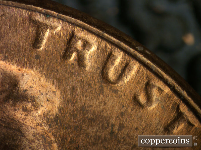Die-stage C marker on 1970D•1DO•011 (1970 Doubled Die Obverse).