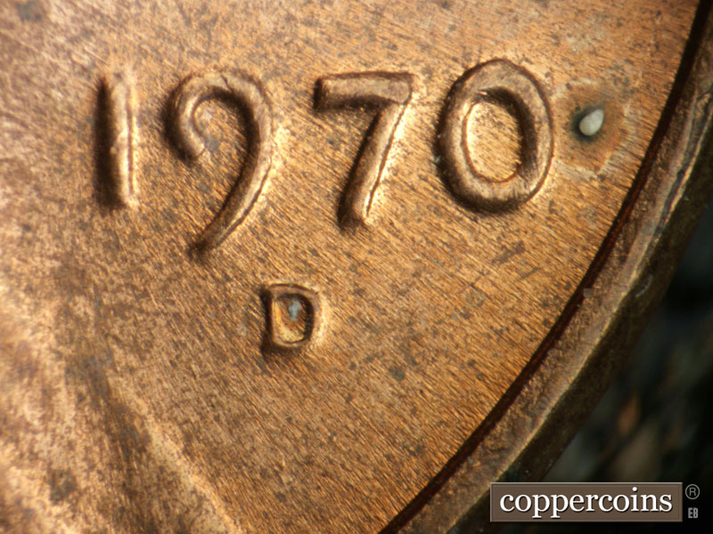 Die-stage C marker on 1970D•1DO•011 (1970 Doubled Die Obverse).