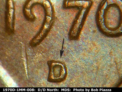 1970 Lincoln cent obverse, CopperCoins die 1970D•1MM•008.