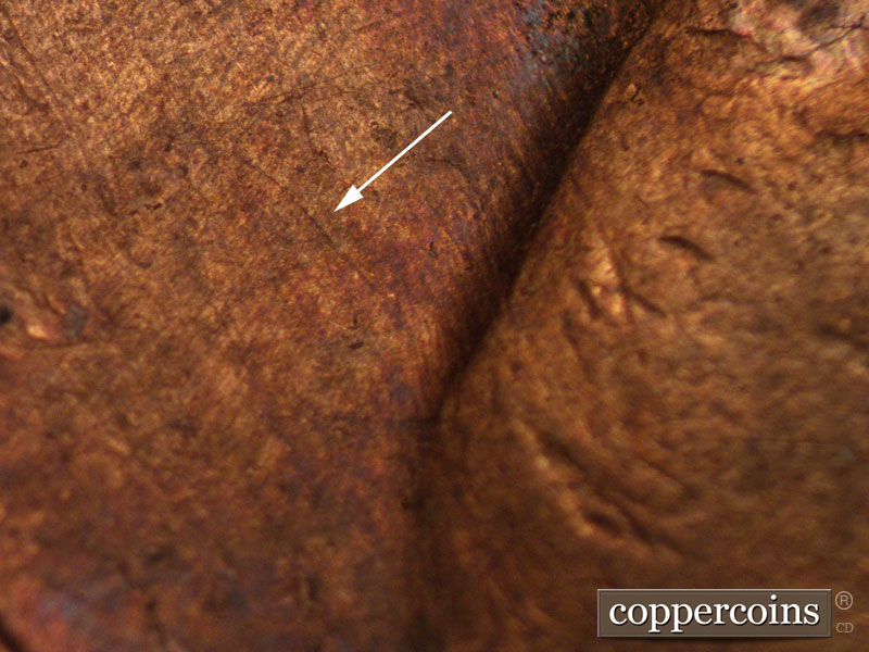 Die-stage C marker on 1970D•1MM•010 (1970 Repunched Mint Mark).