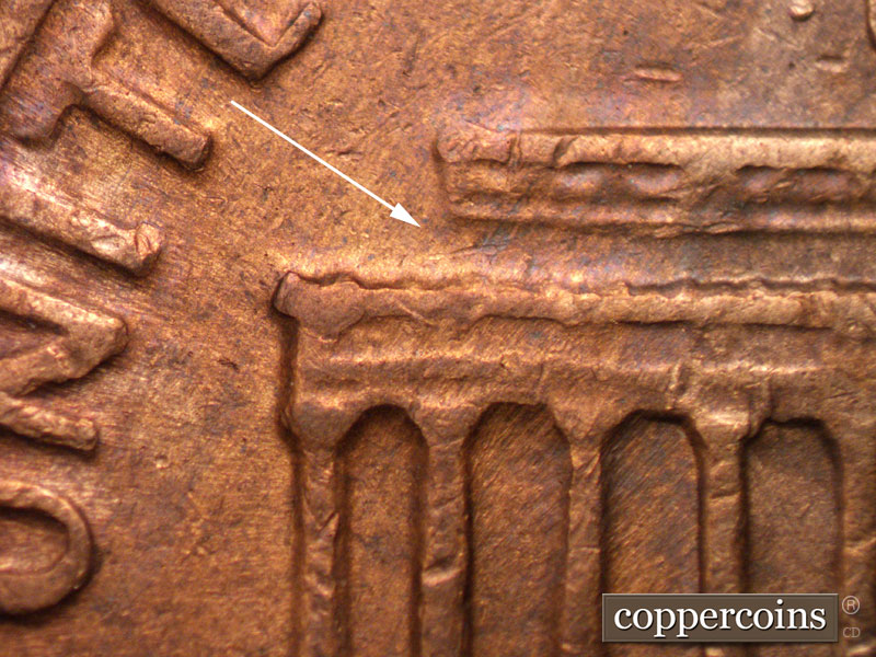 Die-stage C marker on 1970D•1MM•010 (1970 Repunched Mint Mark).